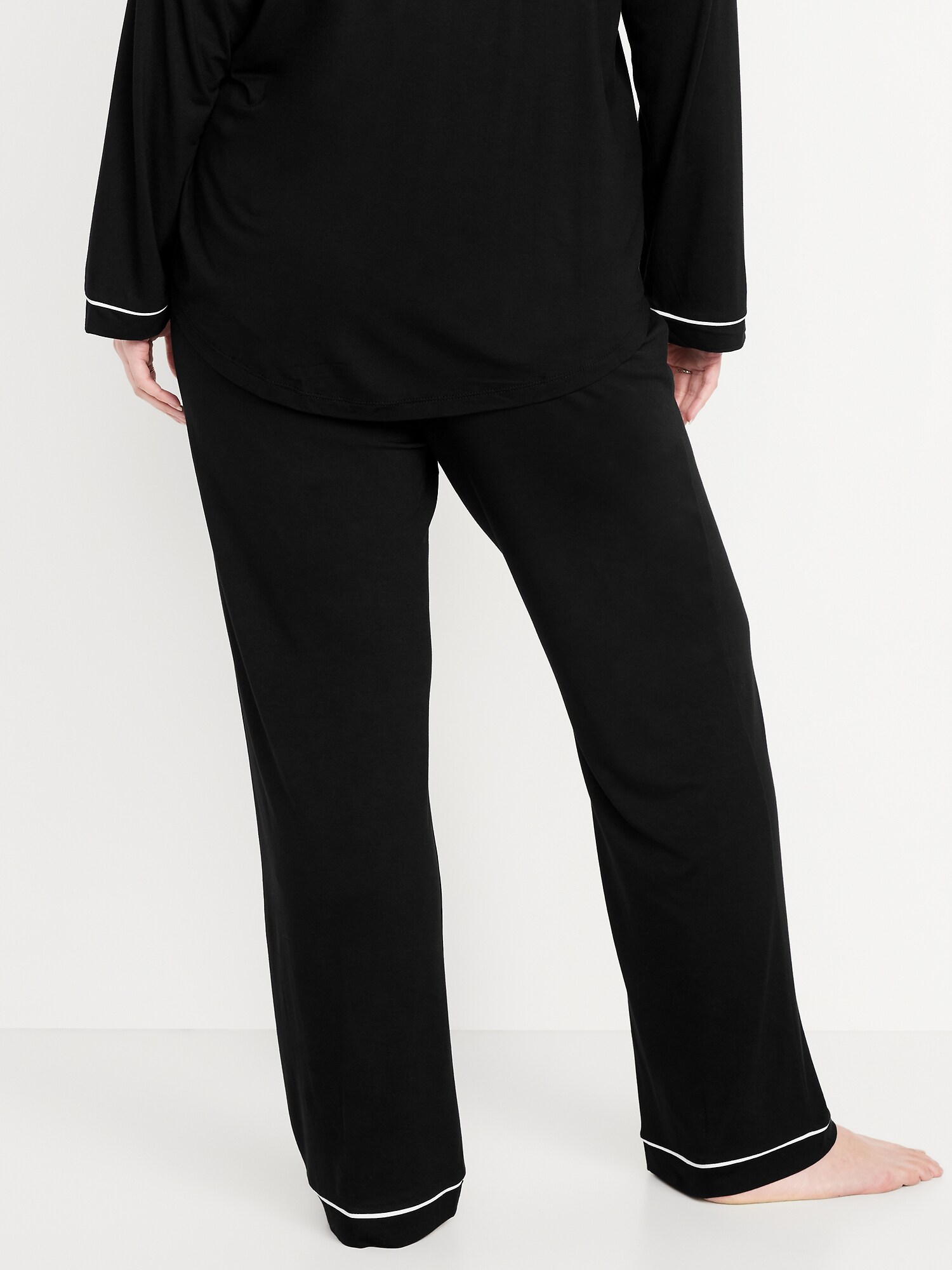 Женские брюки Old Navy Sunday Sleep Knit Jersey Pant, цвет: Чёрный — фото 6