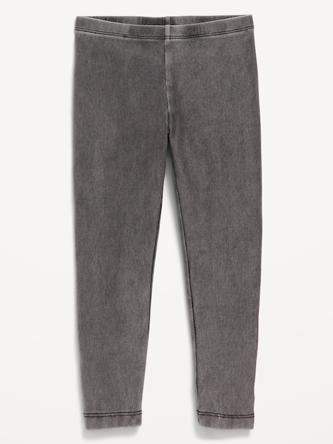 Faux-Jean Leggings for Toddler Girls - Gray Wash