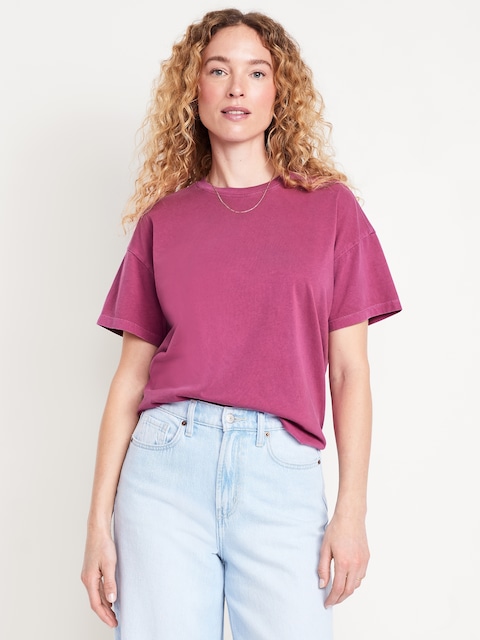 Vintage Crew-Neck T-Shirt - Magenta Lacquer