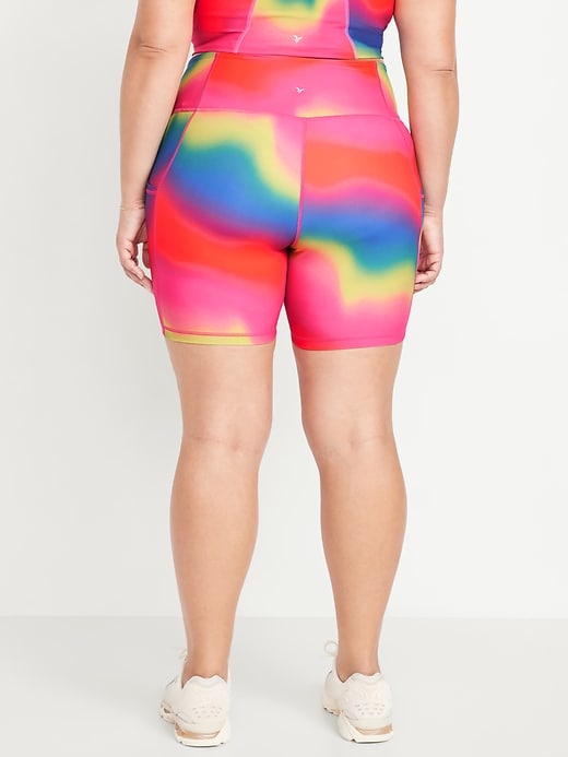 Image number 7 showing, High-Waisted PowerSoft Pocket Biker Shorts -- 6-inch inseam