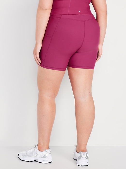 Image number 7 showing, High-Waisted PowerSoft Pocket Biker Shorts -- 6-inch inseam