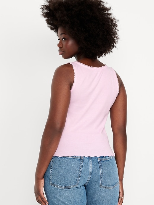 Image number 5 showing, Ribbed Cinched-Front Tank Top