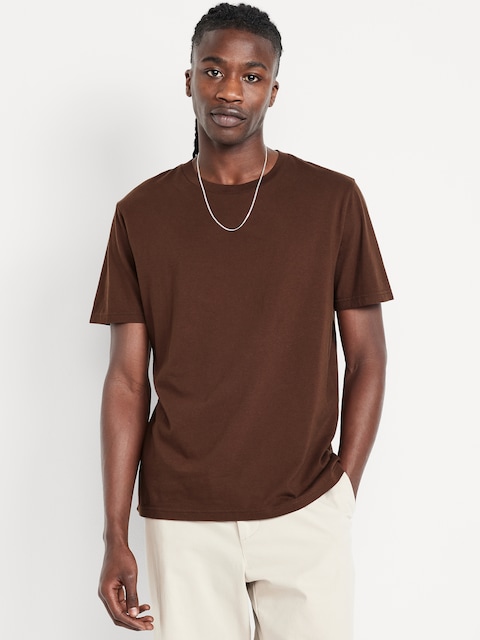 Crew-Neck T-Shirt - Tannin Brown