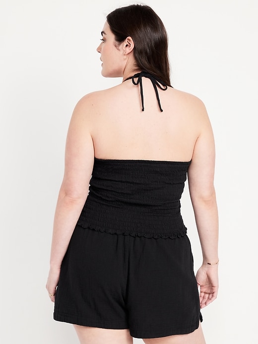 Image number 6 showing, Sleeveless Smocked Crop Top