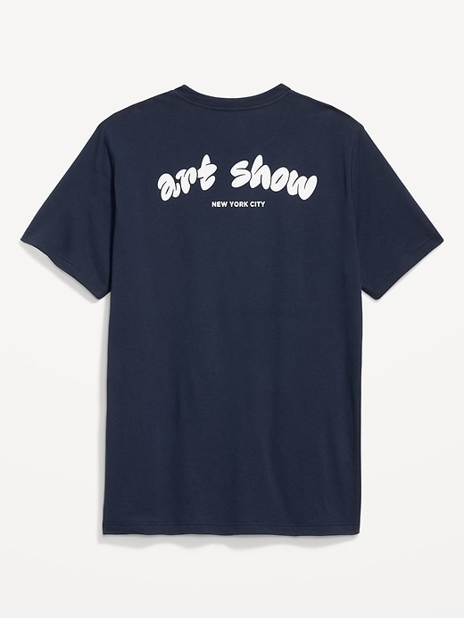 【SATUR】Classy Nostalgia Vintage Graphic TShirt Newtro Navy cn58116309.jpg