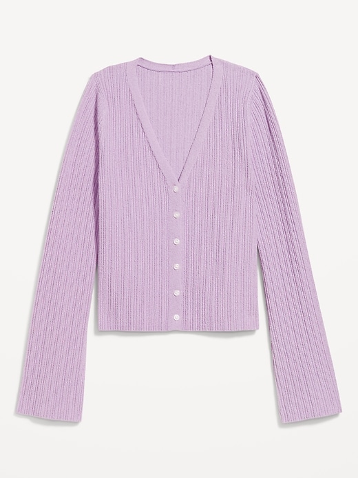 Image number 4 showing, Textured Bouclé Button-Down Sweater