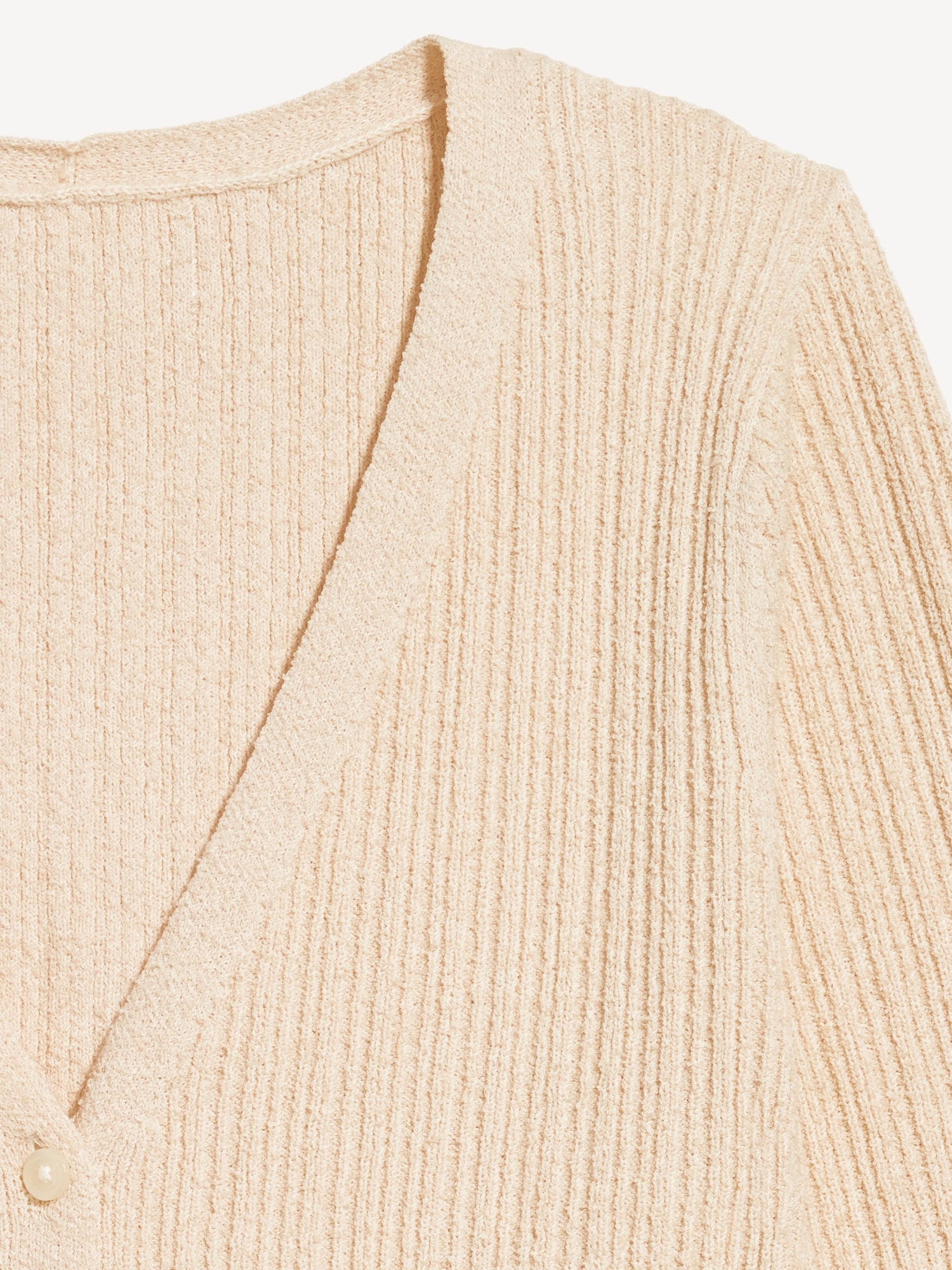 Textured Bouclé Button-Down Sweater