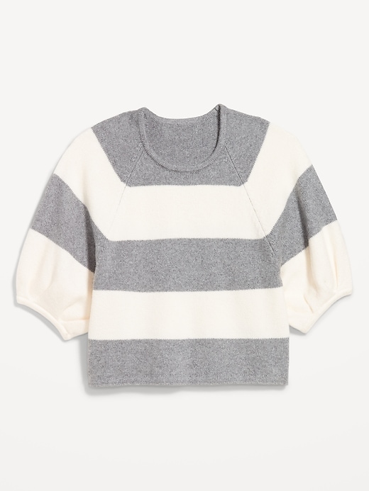 Image number 4 showing, SoSoft Cropped Puff-Sleeve Sweater