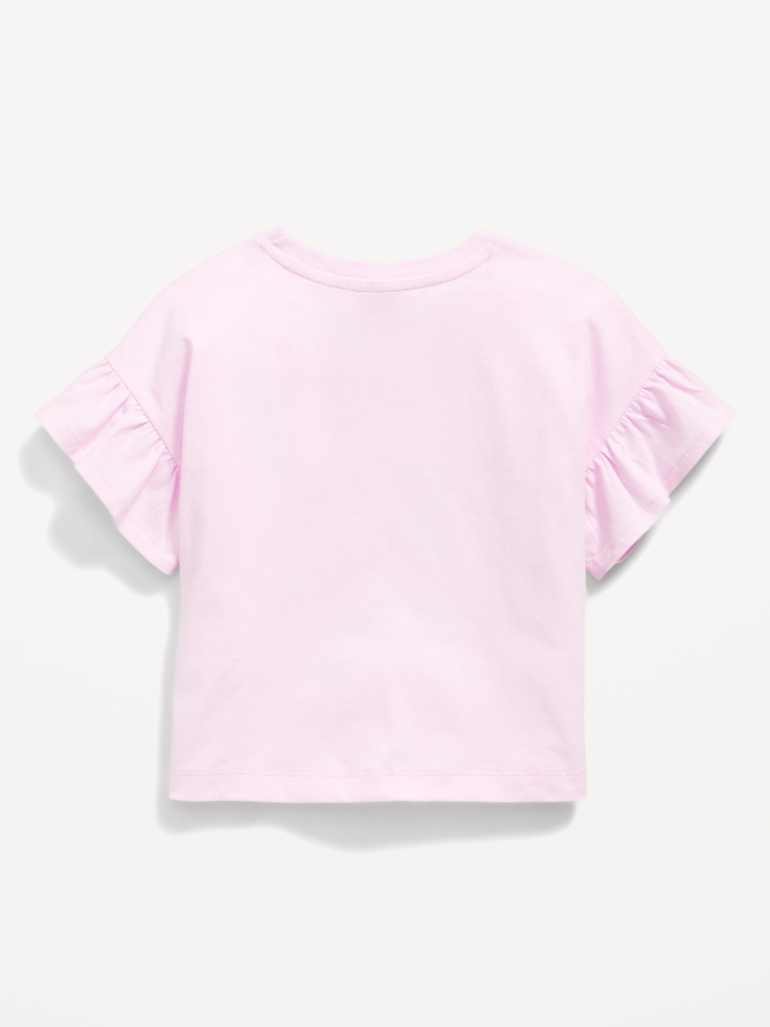 Ruffle-Sleeve Licensed Graphic T-Shirt for Toddler Girls