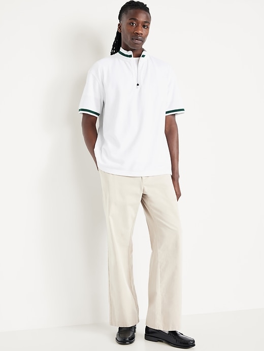 Image number 3 showing, Mock-Neck Pique Quarter Zip