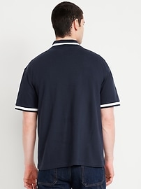 Image number 2 showing, Mock-Neck Pique Quarter Zip