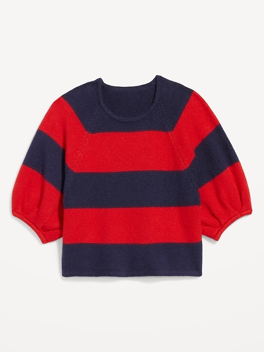 Image number 4 showing, SoSoft Cropped Puff-Sleeve Sweater