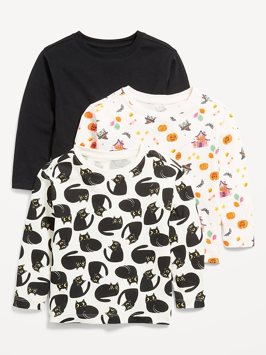 Image number 1 showing, Long-Sleeve T-Shirt 3-Pack for Toddler Girls