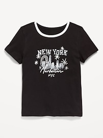 Image number 1 showing, Short-Sleeve Graphic T-Shirt for Girls