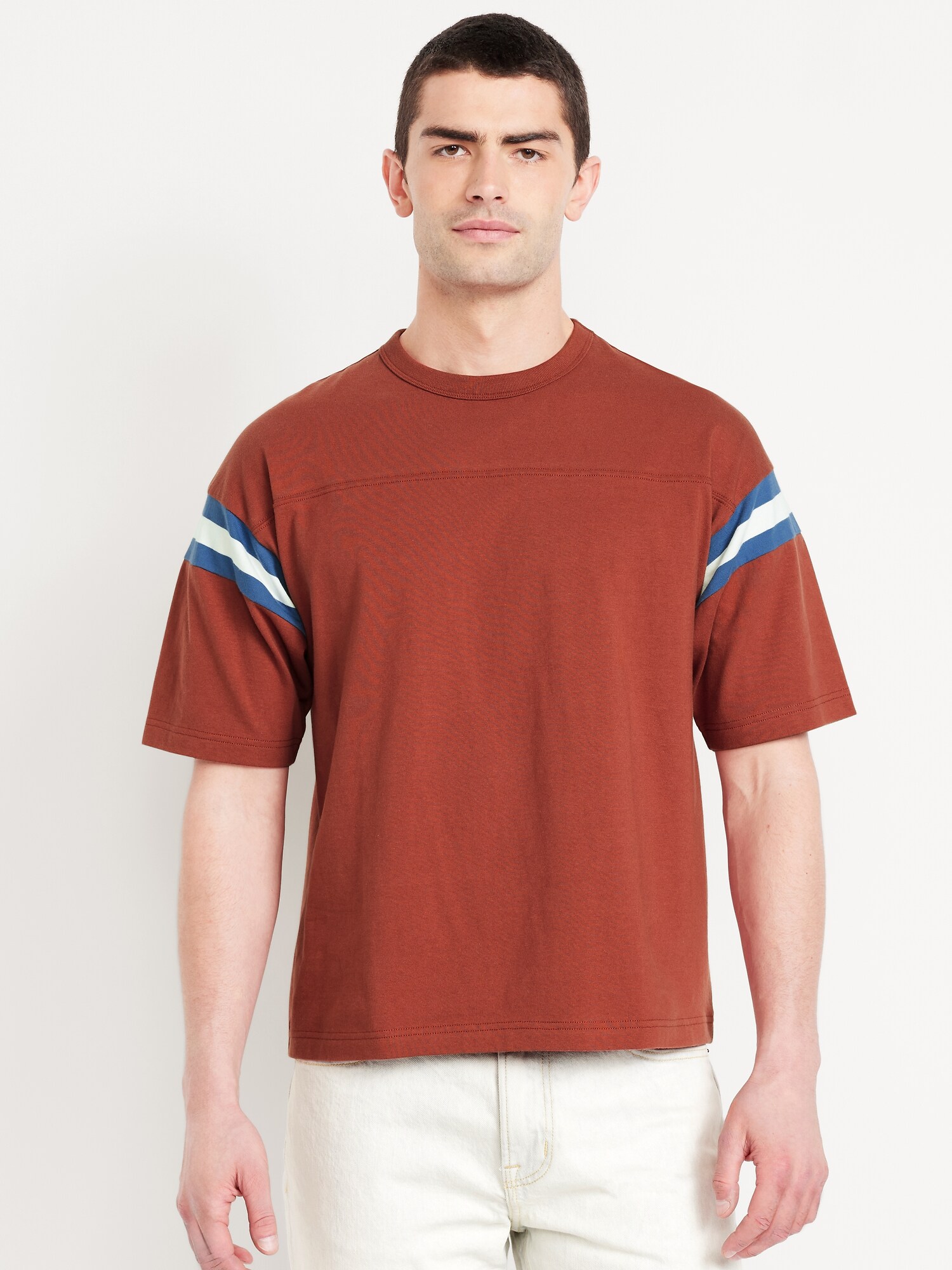 Мужская футболка Old Navy Heavyweight Football-Style, цвет: Вишнёвый берёзовый
