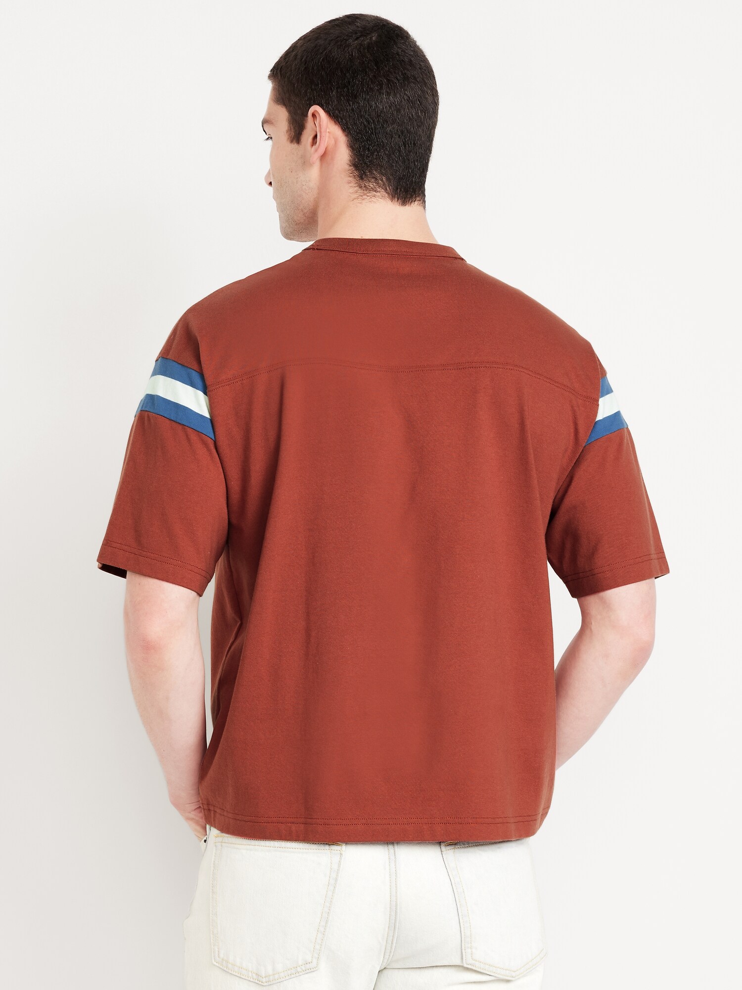 Мужская футболка Old Navy Heavyweight Football-Style, цвет: Вишнёвый берёзовый — фото 2