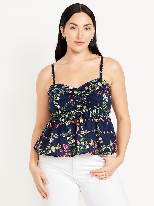 Image number 5 showing, Fit & Flare Floral Peplum Top
