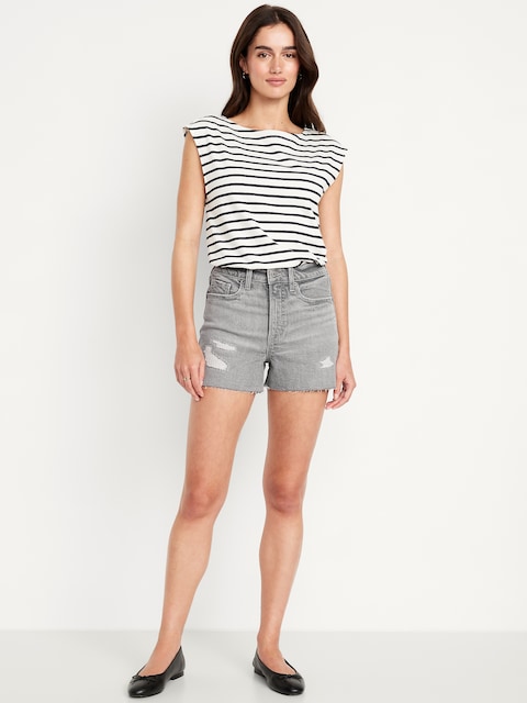 High-Waisted OG Cut-Off Jean Shorts -- 3-inch inseam