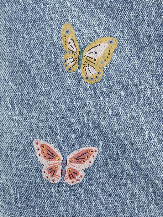 Image number 5 showing, High-Waisted Embroidered Flare-Leg Jeans for Girls