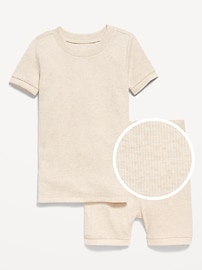 Image number 1 showing, Unisex Snug-Fit Ribbed Pajama Set for Toddler & Baby