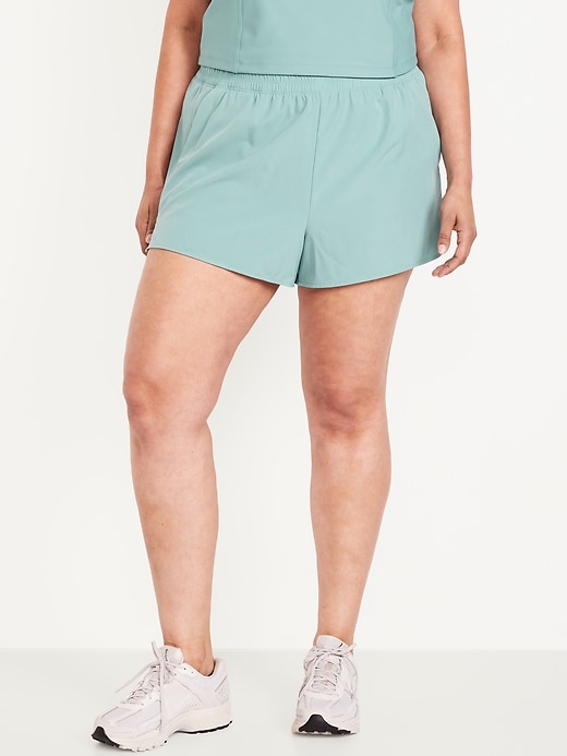 Image number 7 showing, Extra High-Waisted Crinkle Run Shorts -- 3-inch inseam