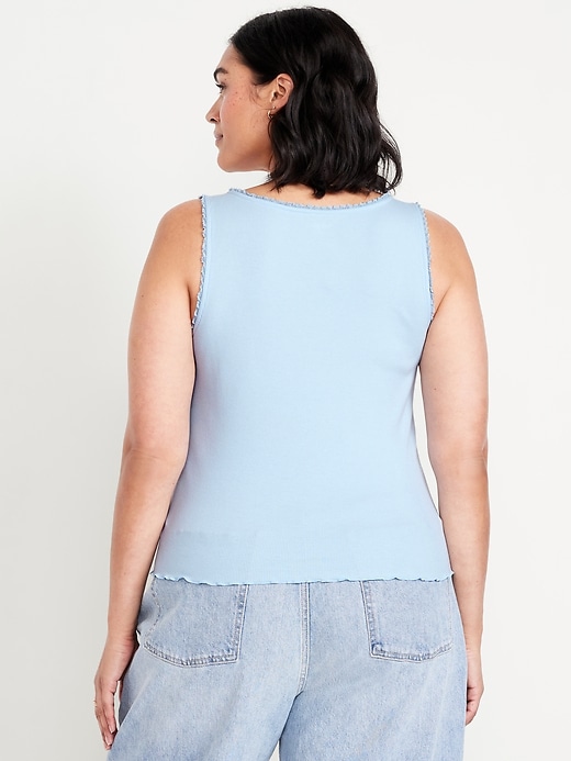 Image number 7 showing, Ribbed Cinched-Front Tank Top