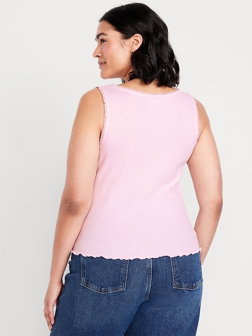 Image number 7 showing, Ribbed Cinched-Front Tank Top