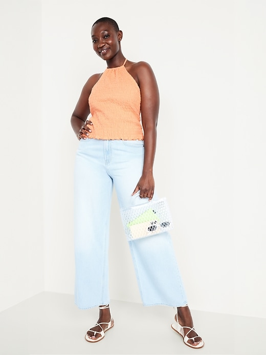 Image number 3 showing, Sleeveless Smocked Crop Top