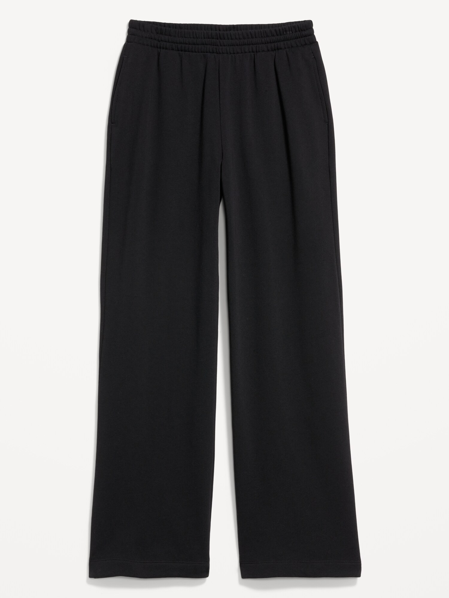 Женские брюки Old Navy High-Waisted SoComfy Wide-Leg Sweatpants, цвет: Чёрный — фото 4
