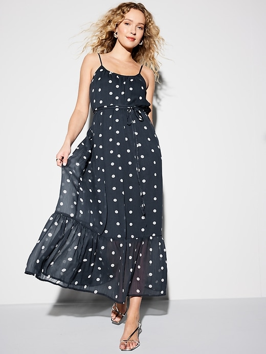 old navy green polka dot dress Green Polka Dot Kennedy Midi Dress main image 1