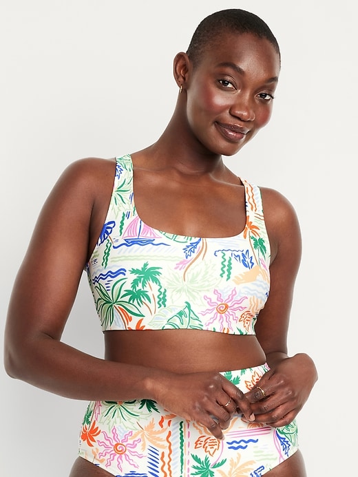 Image number 5 showing, Matte Scoop-Neck Bikini Swim Top