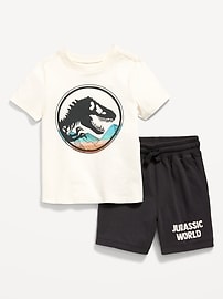 Image number 1 showing, Jurassic World™ Graphic T-Shirt and Shorts Set for Toddler Boys