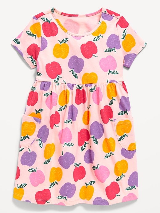 Image number 1 showing, Printed Jersey-Knit Short-Sleeve Dress for Toddler Girls