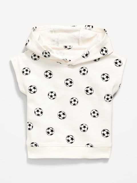 Printed Dolman-Sleeve French Terry Pullover Hoodie for Baby - Soccer Ball