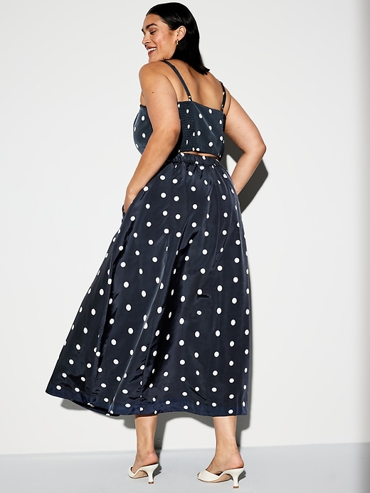 Image number 10 showing, The Occasion by Old Navy High-Waisted Taffeta Midi Skirt