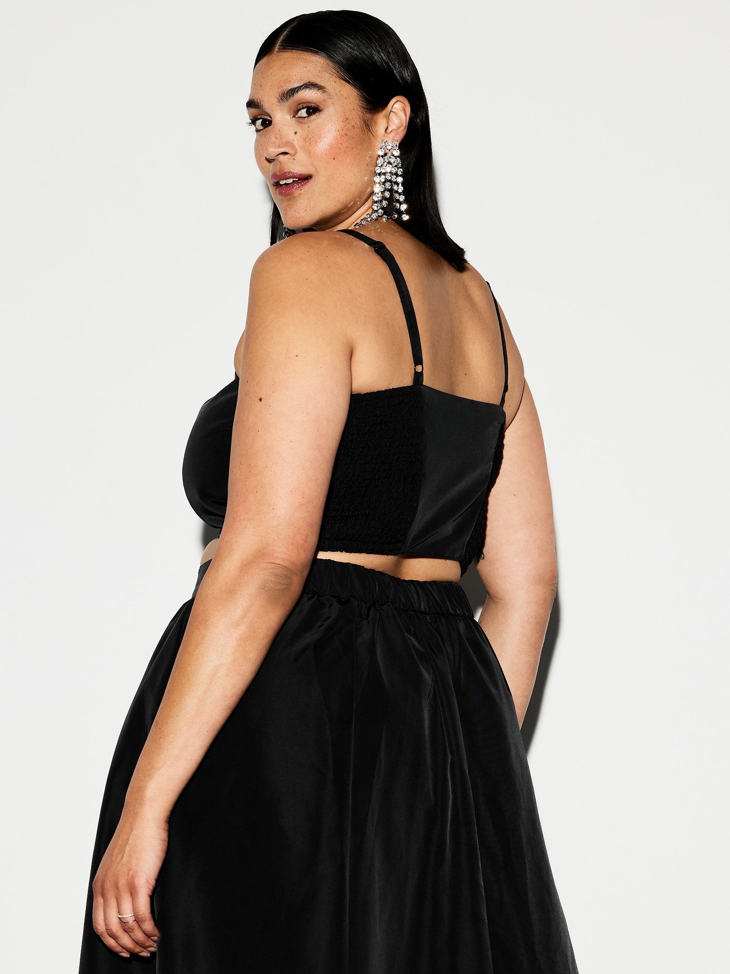 The Occasion by Old Navy Taffeta Cropped Tank Top