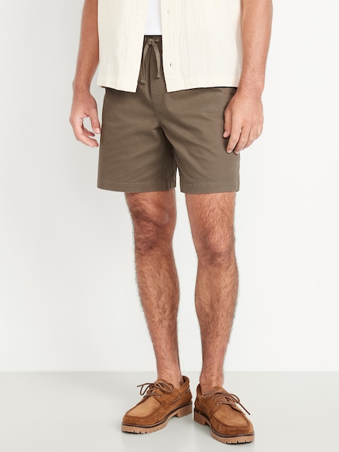 Twill Jogger Shorts -- 7-inch inseam - Antiquity