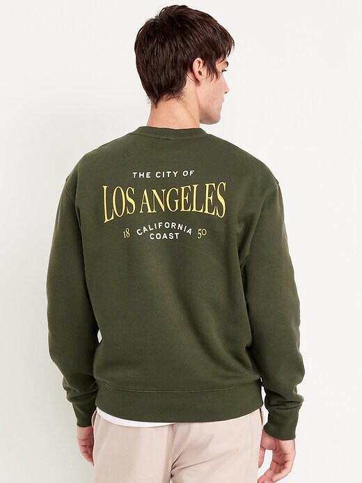 thumbnail image 2 of Men's Los Angeles California Crewneck Sweatshirts Solid Y2K 2 of 14