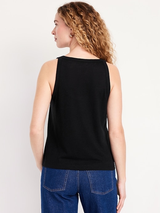 Image number 2 showing, Linen-Blend Tank Top