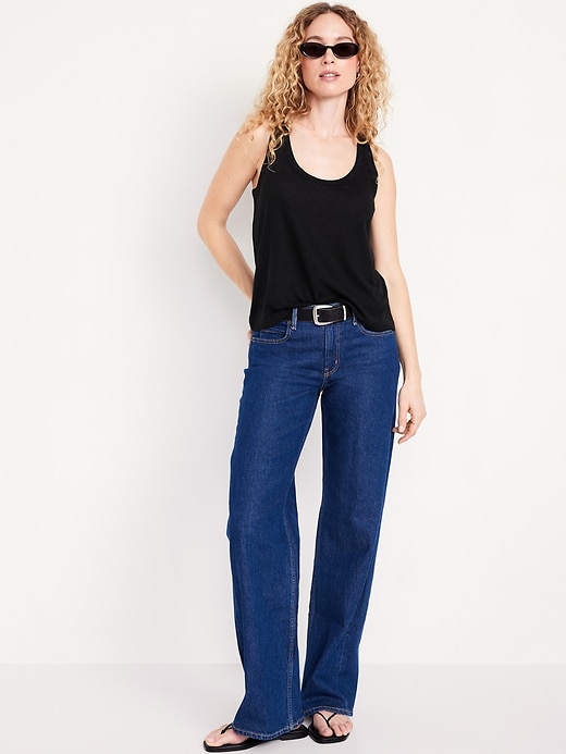 Image number 3 showing, Linen-Blend Tank Top