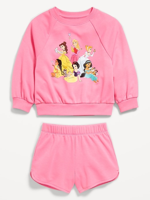 Image number 2 showing, Disney© French-Terry Graphic Sweatshirt and Shorts Set for Toddler Girls