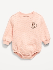 Image number 1 showing, Disney© Long-Sleeve Fleece One-Piece Romper for Baby
