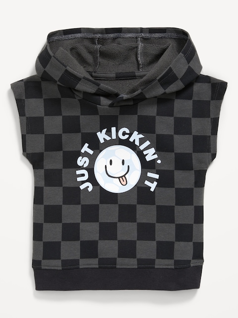 Printed Dolman-Sleeve French Terry Pullover Hoodie for Baby - Just Kickin' It