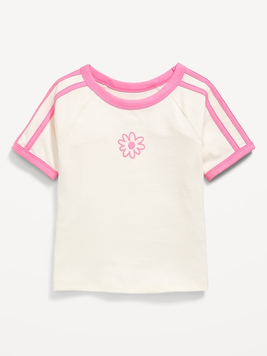 Image number 1 showing, Fitted Short-Sleeve Graphic T-Shirt for Girls