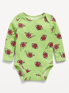 Printed Long-Sleeve Bodysuit for Baby