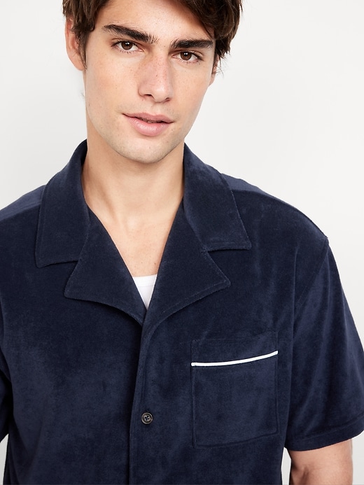 Image number 3 showing, Short-Sleeve Cropped Terry Shirt