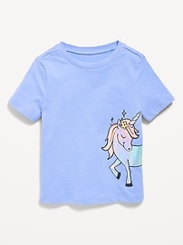 Image number 1 showing, Short-Sleeve Unisex Graphic T-Shirt for Toddler