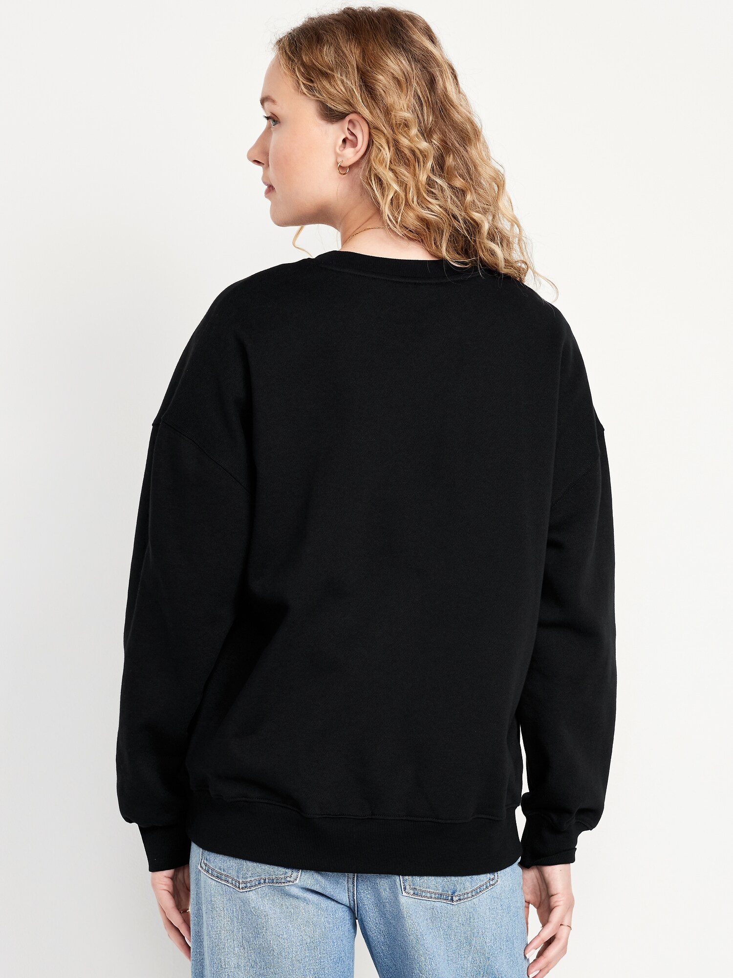 Женские толстовки Old Navy SoComfy Oversized Graphic, цвет: Чёрный — фото 2