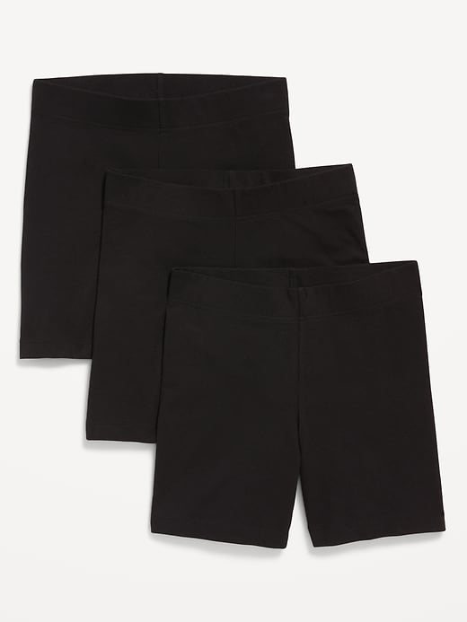 Image number 1 showing, High-Waisted Biker Shorts 3-Pack -- 6-inch inseam