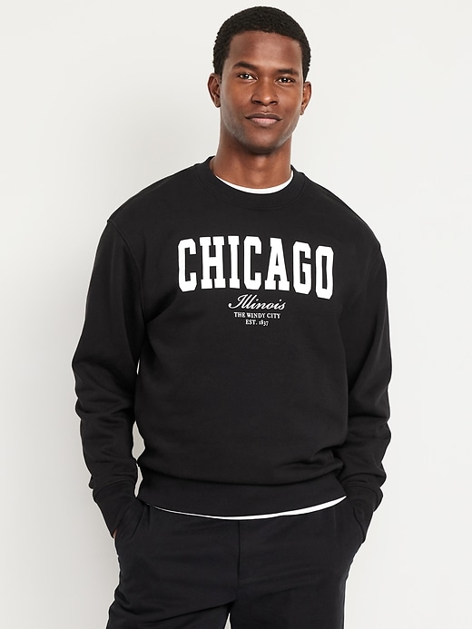 Image number 1 showing, Loose Graphic Rotation Crew-Neck Sweatshirt